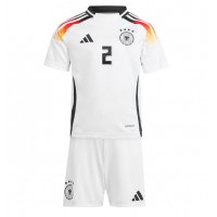 Echipament fotbal Germania Antonio Rudiger #2 Tricou Acasa European 2024 pentru copii maneca scurta (+ Pantaloni scurti)